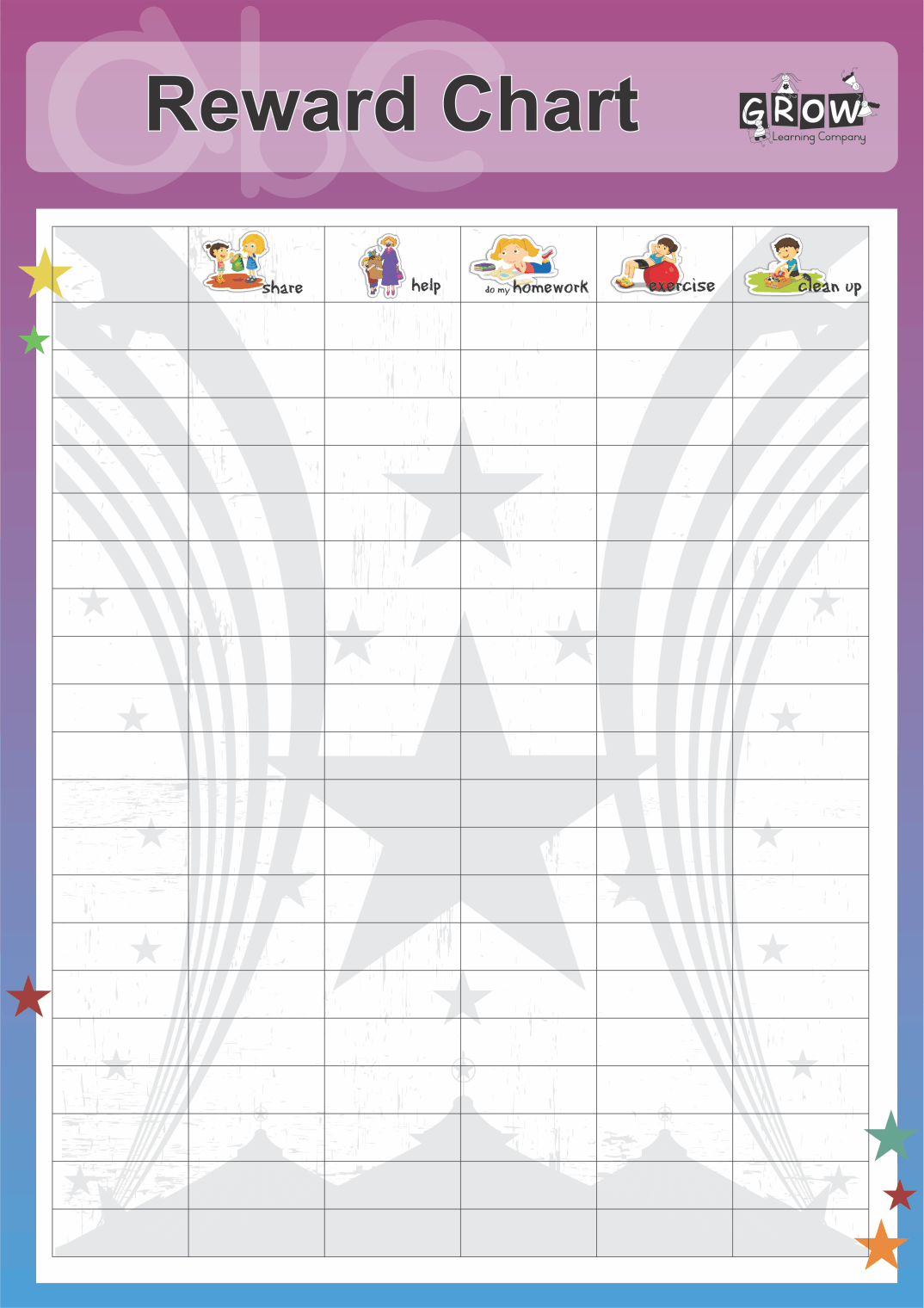 Reward Chart - Wallchart – Grow Learning Company