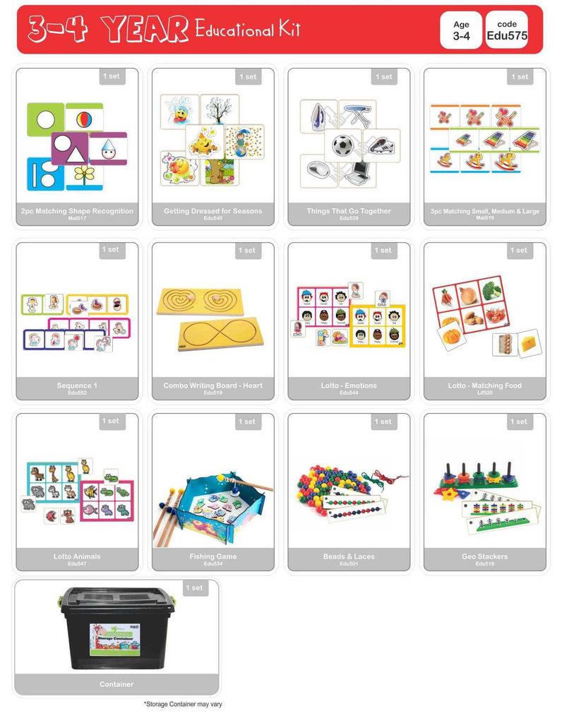 Educational Kit - 3 to 4 Year