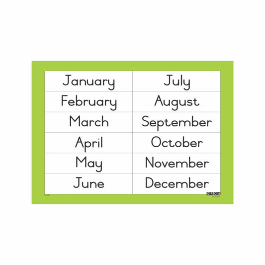 Months - Wallchart