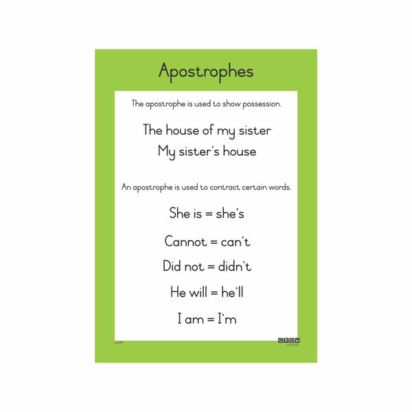 Apostrophes - Wallchart
