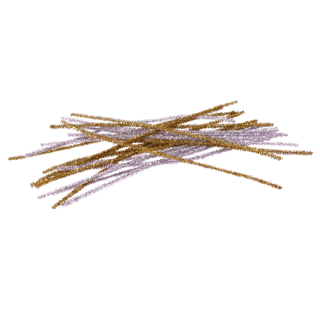 Chenille Sticks - Gold & Silver