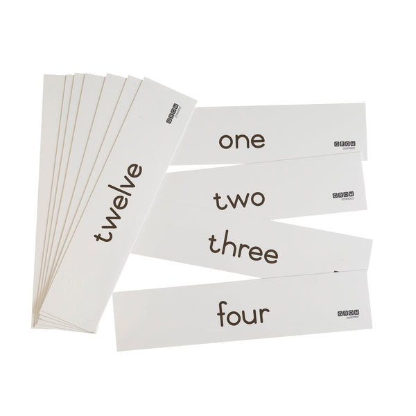 Number Name Strips 1 - 12