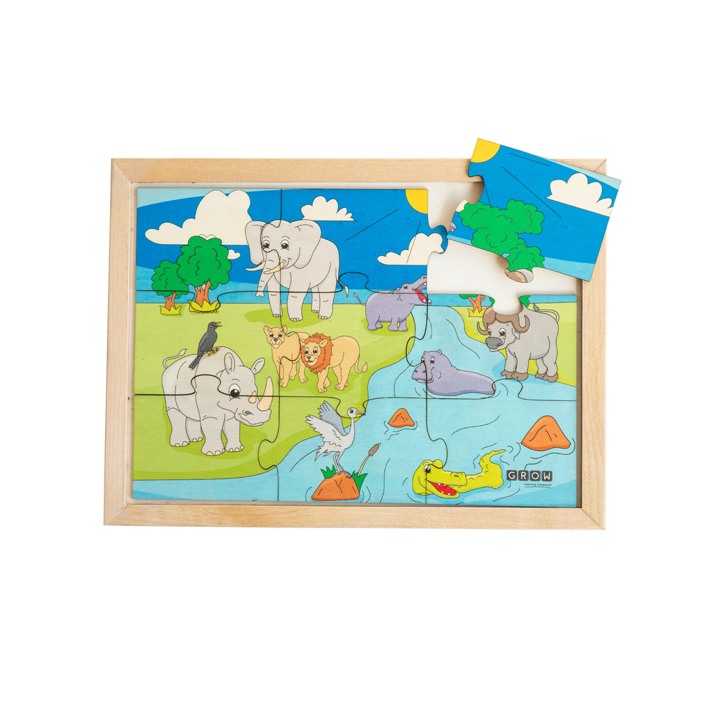 Wild Animals 9 Piece Puzzle (tray)
